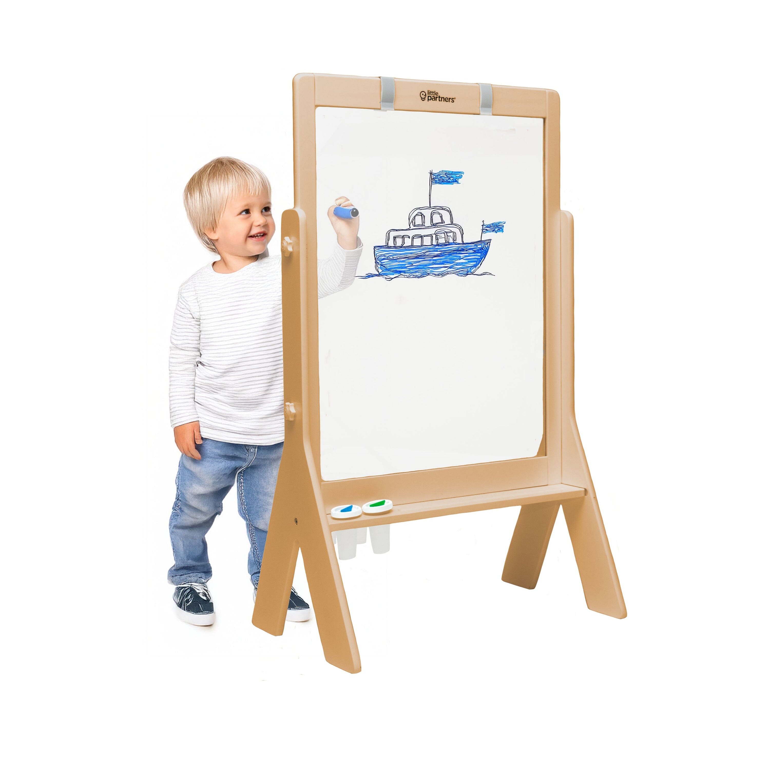 Little Partners Peek-A-Boo Adjustable Height Art Easel- Strolleria
