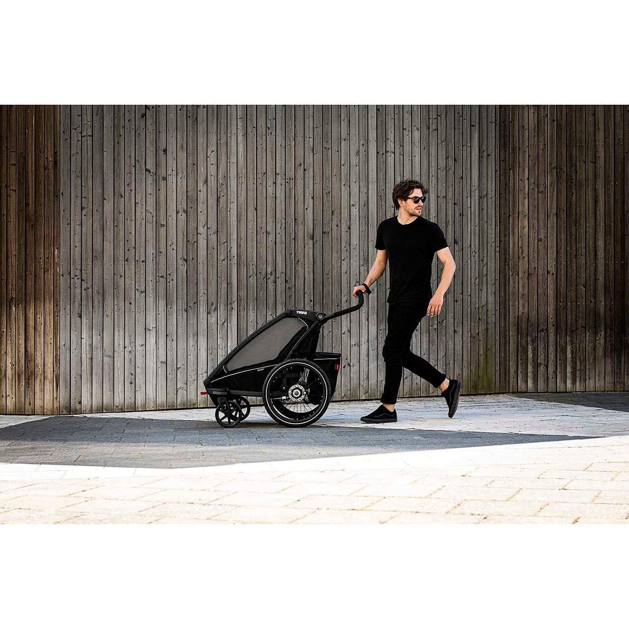 Thule Chariot Sport 1-Seat Multisport Bike Trailer Midnight Black- Strolleria