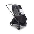 Bugaboo Dragonfly Rain Cover Black with Seat - Side Angle | Strolleria