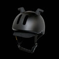 Black Doona Liki Helmet with Silicon Horns - Side Angle View | Strolleria