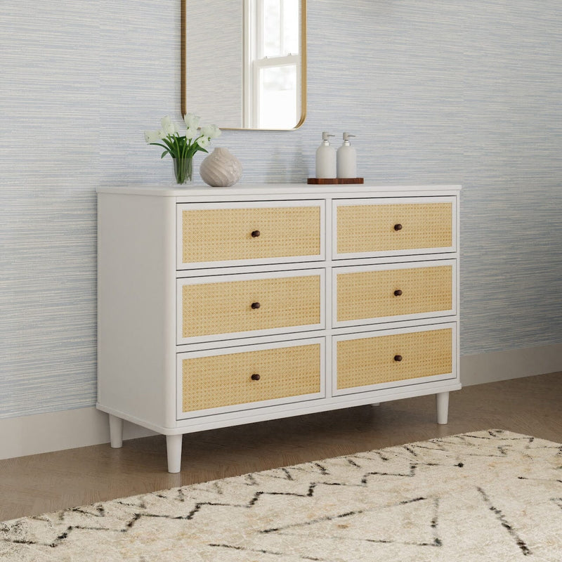 Namesake Marin with Cane 6 Drawer Assembled Dresser