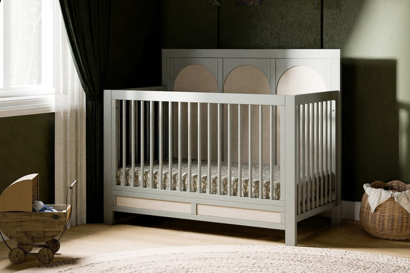 Namesake Eloise 4-in-1 Convertible Crib - French Sage and Performance Sand Eco-Weave