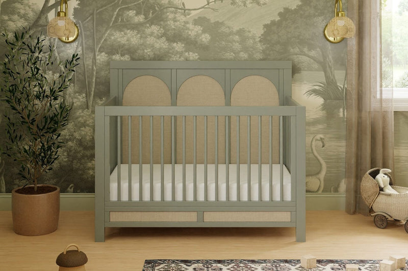 Namesake Eloise 4-in-1 Convertible Crib - French Sage and Performance Sand Eco-Weave