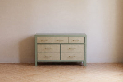 Namesake Eloise 7-Drawer Assembled Dresser - French Sage and Performance Sand Eco-Weave