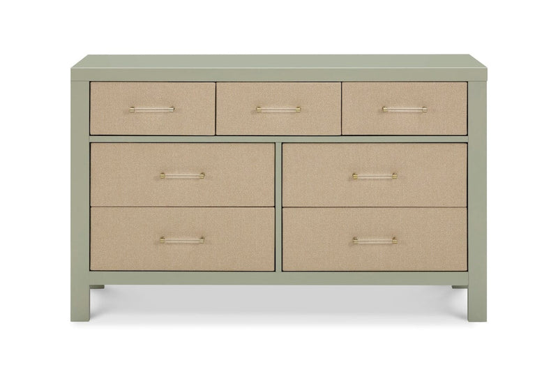 Namesake Eloise 7-Drawer Assembled Dresser - French Sage and Performance Sand Eco-Weave