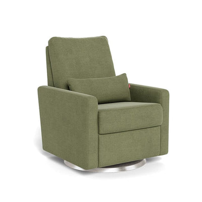 Monte Design Matera Glider Recliner - Natural Fabrics - Olive Green / Stainless Steel