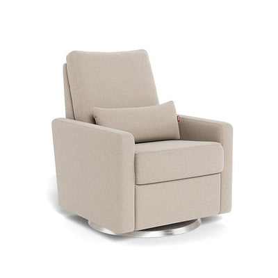Monte Design Matera Glider Recliner - Natural Fabrics - Oatmeal / Stainless Steel