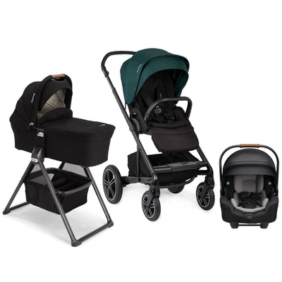 Nuna MIXX Next Bundle - Stroller, Bassinet and PIPA RX Infant Car Seat Lagoon / Caviar