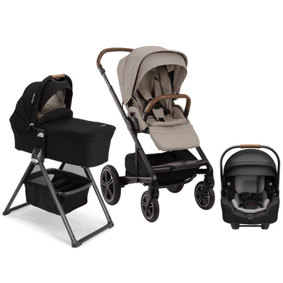 Nuna MIXX Next Bundle - Stroller, Bassinet and PIPA RX Infant Car Seat Hazelwood / Caviar
