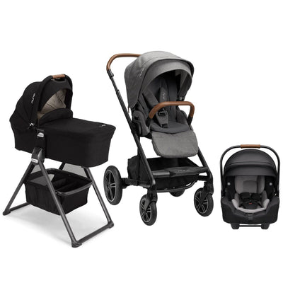Nuna MIXX Next Bundle - Stroller, Bassinet and PIPA RX Infant Car Seat Granite / Caviar