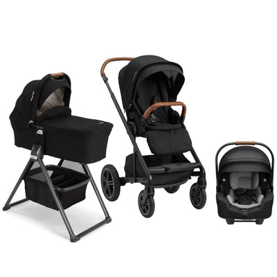 Nuna MIXX Next Bundle - Stroller, Bassinet and PIPA RX Infant Car Seat Caviar / Caviar