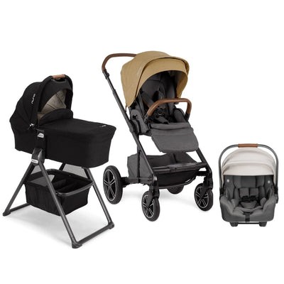 Nuna MIXX Next Bundle - Stroller, Bassinet and PIPA RX Infant Car Seat Camel / Birch