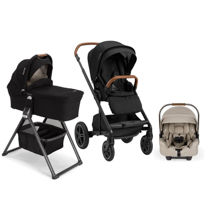Nuna MIXX Next Bundle - Stroller, Bassinet and PIPA RX Infant Car Seat Caviar / Hazelwood