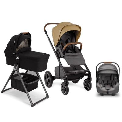 Nuna MIXX Next Bundle - Stroller, Bassinet and PIPA RX Infant Car Seat Camel / Granite