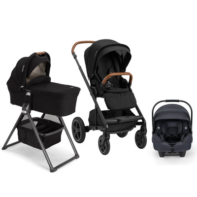 Nuna MIXX Next Bundle - Stroller, Bassinet and PIPA RX Infant Car Seat Caviar / Ocean