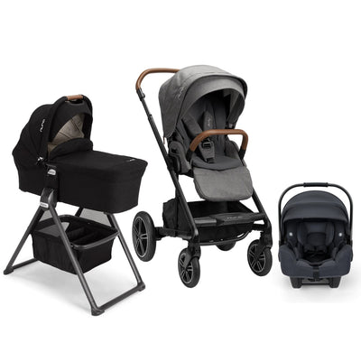 Nuna MIXX Next Bundle - Stroller, Bassinet and PIPA RX Infant Car Seat Granite / Ocean