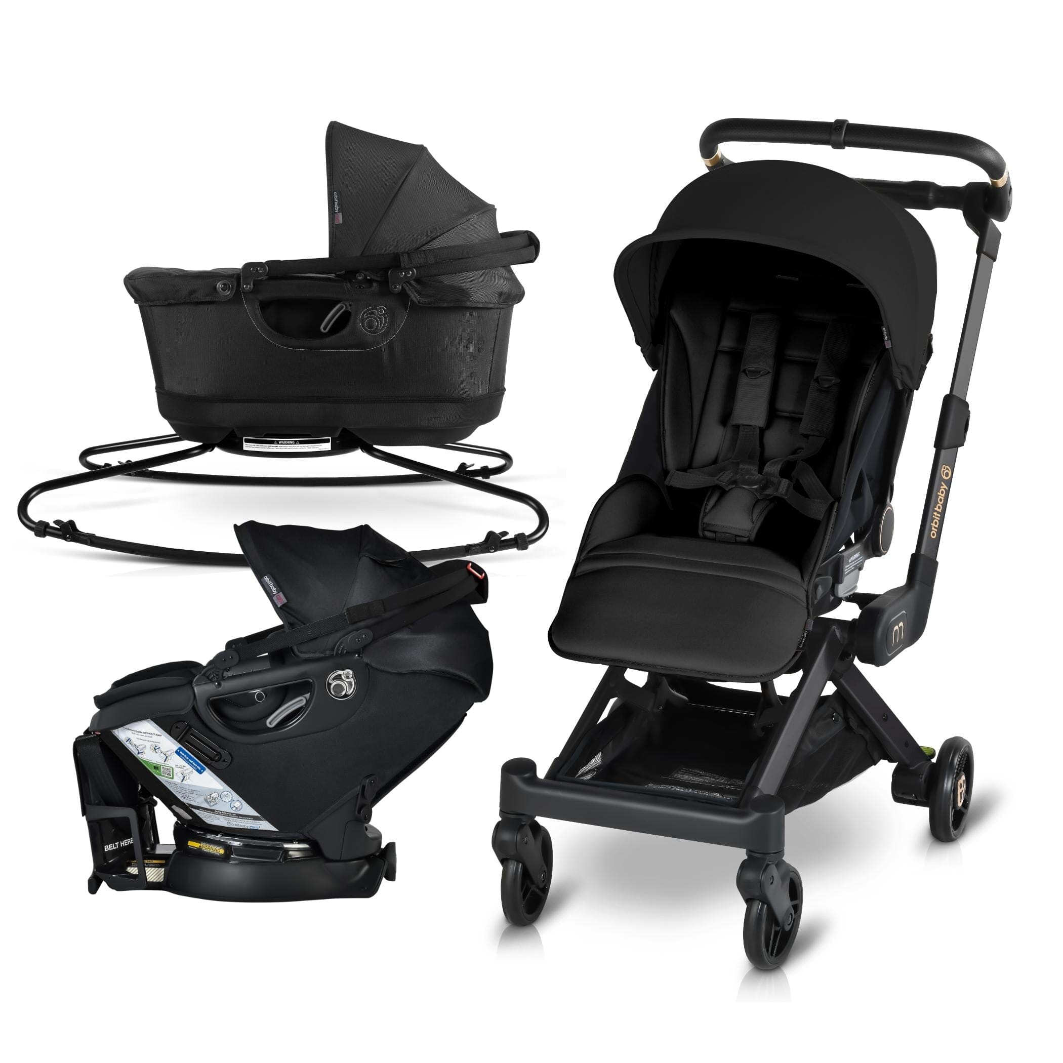 Orbit Baby M+ Stroll, Lounge, & Ride Travel System- Strolleria