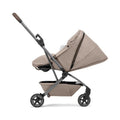 Sandy Taupe Joolz Aer2 Nest To Seat Stroller Accessory - Reclined Side View | Strolleria