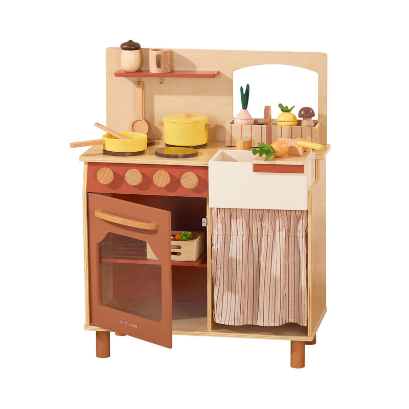 Tiny Land® Modern & Versatile Wooden Kids Play Kitchen