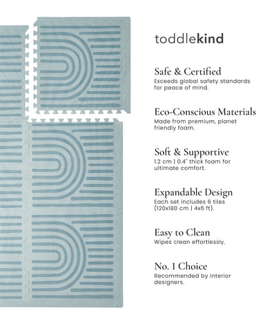Toddlekind USA Haven Playmat In Linear - Mineral