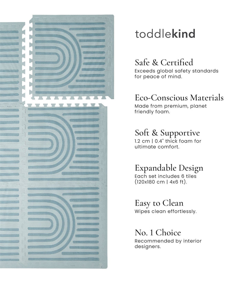 Toddlekind USA Haven Playmat In Linear - Mineral