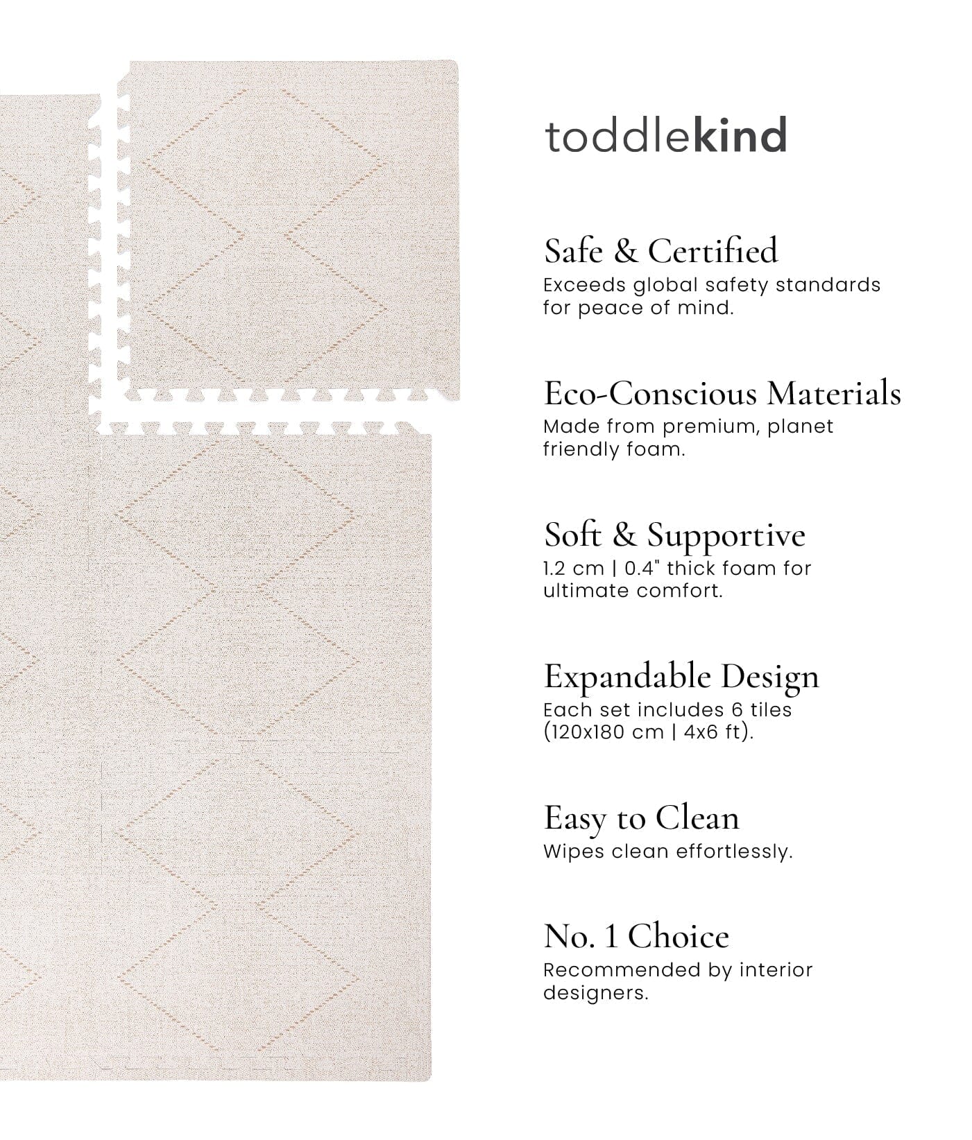 Toddlekind USA Haven Playmat In Tulum - Bone- Strolleria