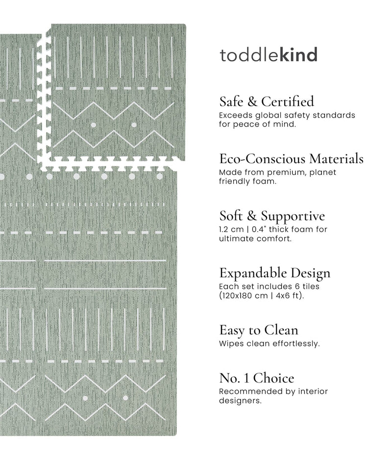 Toddlekind USA Haven Playmat In Berber - Moss