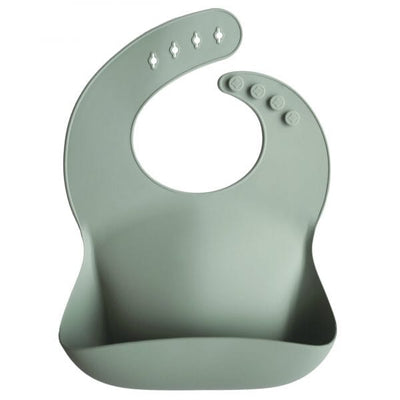 Mushie Silicone Baby Bib Cambridge Blue