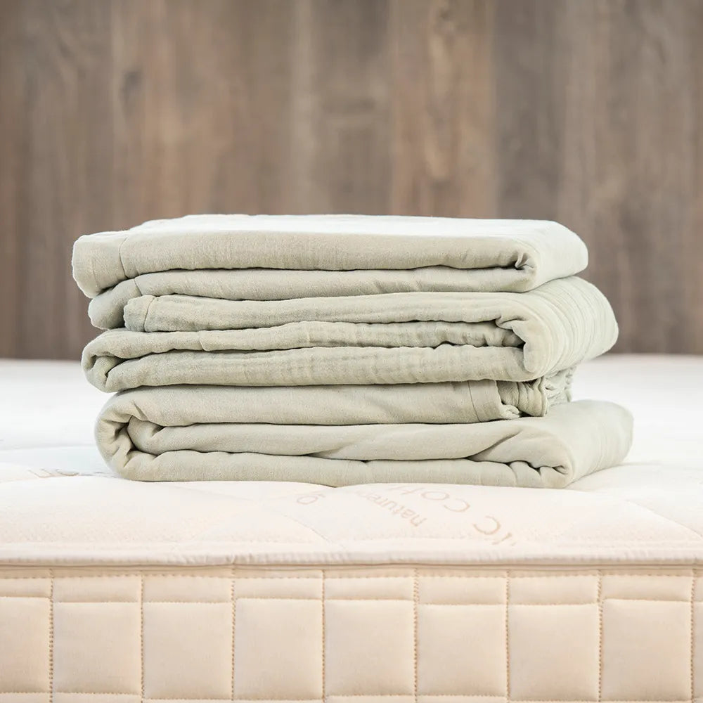 Naturepedic Organic Cotton Breathable Muslin Duvet Covers & Shams- Strolleria