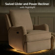 Maxi Cosi Lindon Swivel Glider & Power Recliner - Bambi Baby