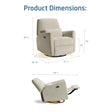 Maxi Cosi Ansel Swivel Glider and Power Recliner with Nightlight - Bambi Baby