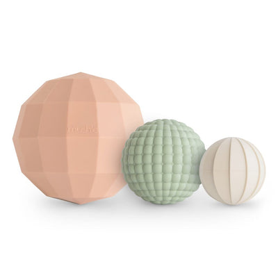 Mushie Nesting Spheres Sensory Toy Blush