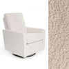 Beige Sheepskin Linen Oilo Drew Manual Recliner - 3/4 View with Fabric Detail | Strolleria