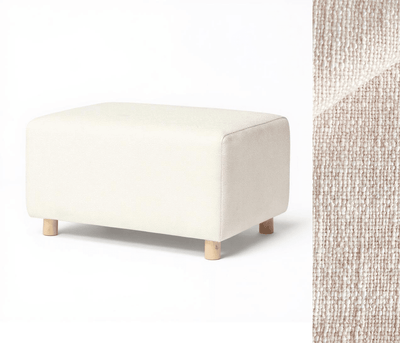 Oilo Ottoman Wide Rectangle Wood Base