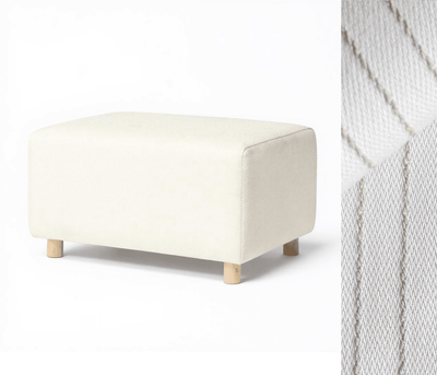 Oilo Ottoman Wide Rectangle Wood Base