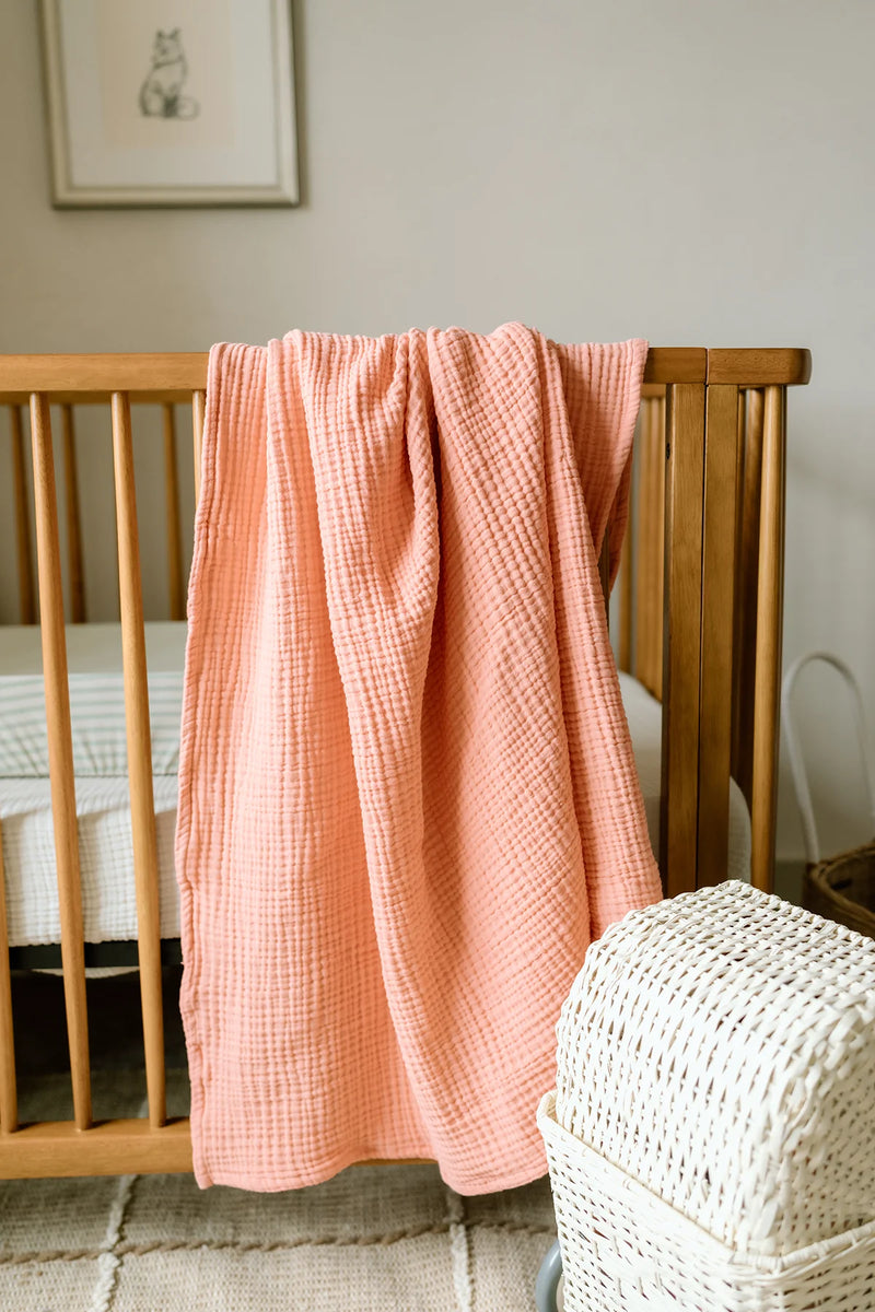 Oilo Muslin Swaddle Blanket Set - Eggshell and Rosette