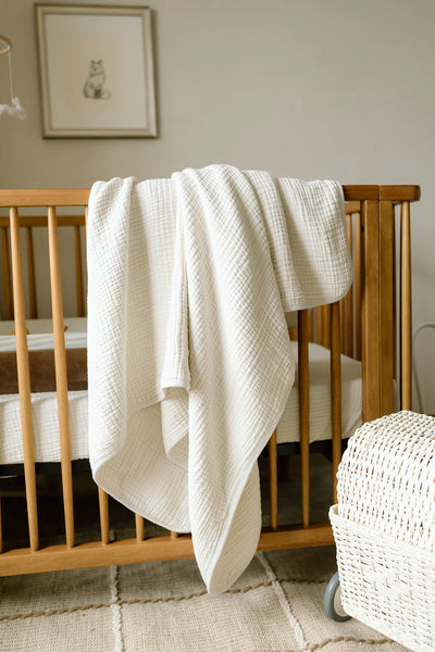 Oilo Muslin Swaddle Blanket Set - Eggshell and Rosette