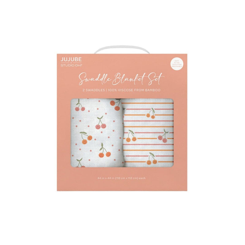 JuJuBe Swaddle Blanket Set - Cherry Cute by Doodle By Meg