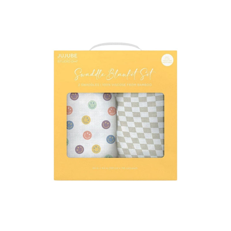 JuJuBe Swaddle Blanket Set - Happy Baby Vibes