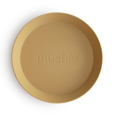 Mushie Round Dinnerware Plates, Set of 2