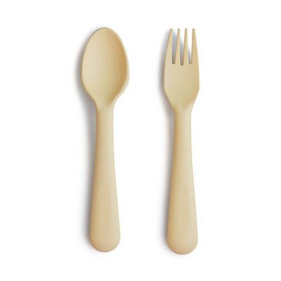 Mushie Dinnerware Fork and Spoon Set