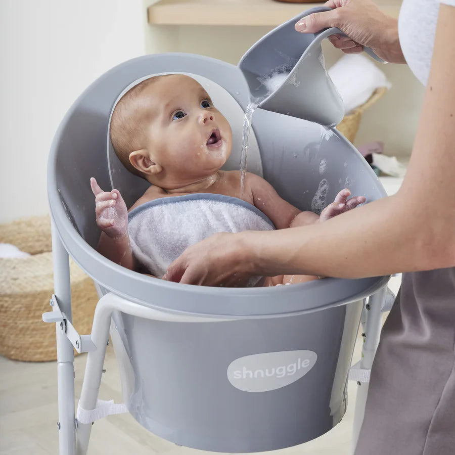 Shnuggle Washy Bath Jug- White/Grey- Strolleria