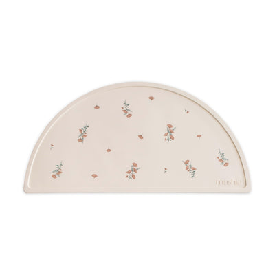 Mushie Silicone Placemat Pink Flowers