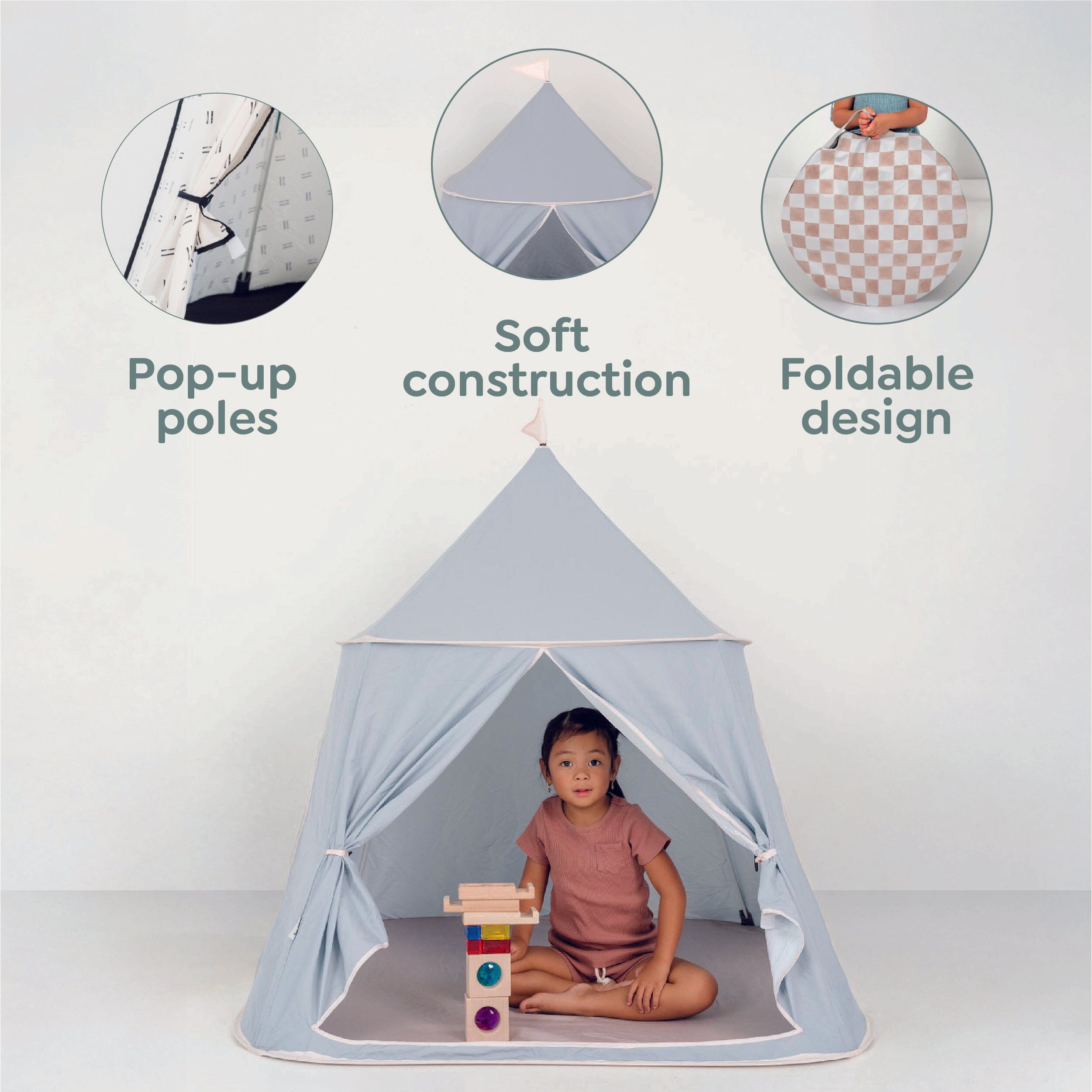 Toki Kids Rainbow Peach Play Tent- Strolleria