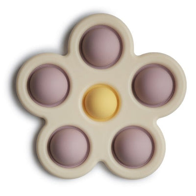 Mushie Flower Press Toy - Lilac / Daffodil / Ivory