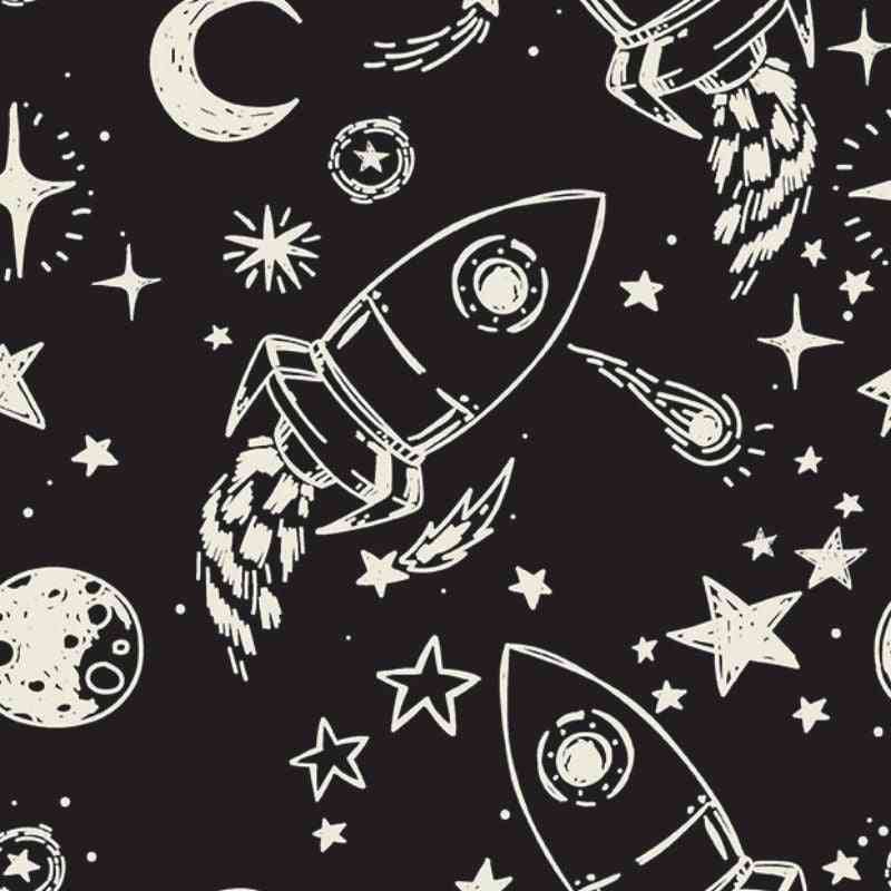 Onekid Car Seat Coat | The Road Coat Down - Rocketship Print