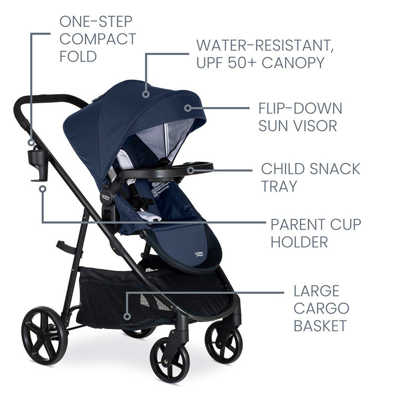 Britax Willow Brook Travel System with Aspen Base- Strolleria