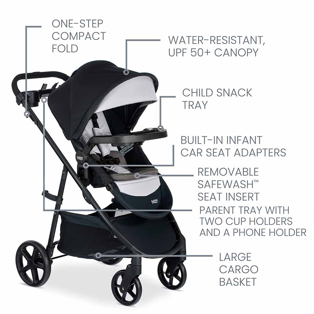 Britax Willow Brook S+ Travel System with Alpine Base- Strolleria
