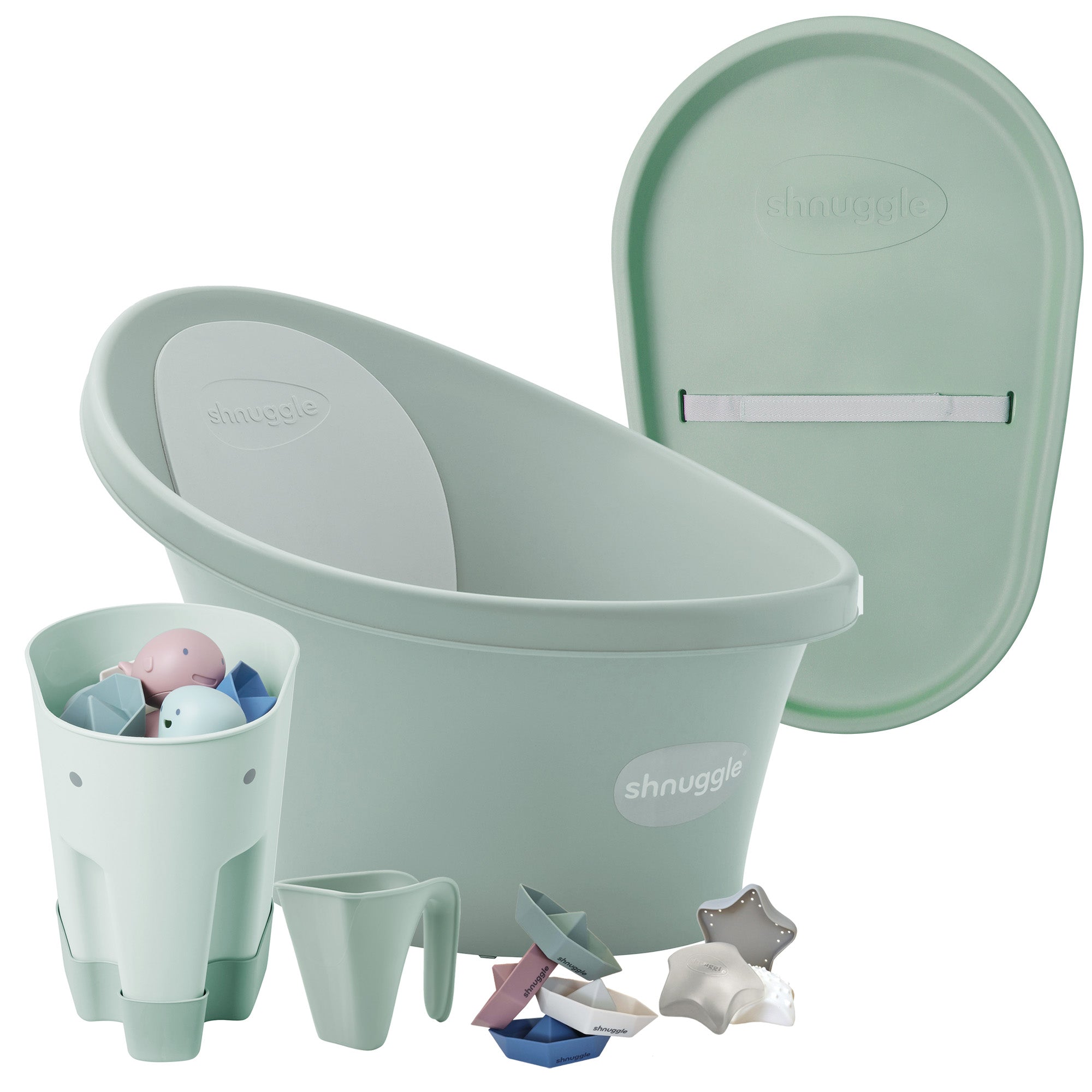Shnuggle Newborn Bath & Accessories 5-Piece Bundle- Strolleria