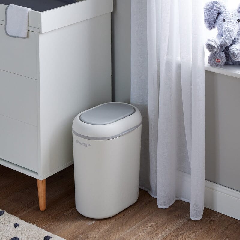 Shnuggle Nappy Bin in White/Grey